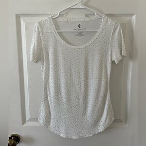 Juicy Couture Cream Polka Dot Short Sleeve Tee